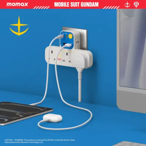 Dây nguồn mở rộng MOMAX US19UKGDW hình chữ T 1-Charge Work Flow có 3 ổ cắm, 2 cổng USB-A và 2 cổng USB-C - Phiên bản giới hạn - Hình ảnh 7