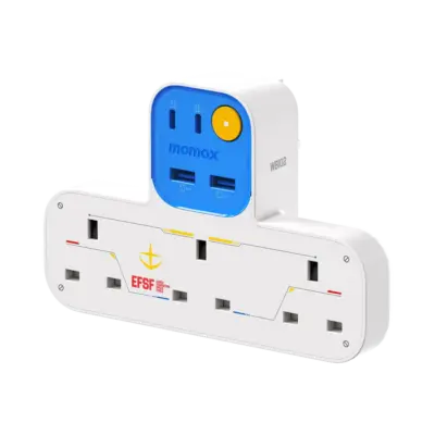 Dây nguồn mở rộng MOMAX US19UKGDW hình chữ T 1-Charge Work Flow có 3 ổ cắm, 2 cổng USB-A và 2 cổng USB-C - Phiên bản giới hạn - Nâng cấp không gian làm việc và giải trí của bạn với <strong>Dây nguồn mở rộng MOMAX US19UKGDW</strong> 1-Charge Work Flow - phiên bản giới hạn. Thiết kế hình chữ T độc đáo, tiết kiệm không gian, tích hợp 3 ổ cắm chuẩn UK cùng 4 cổng sạc USB (2x USB-A, 2x USB-C) công suất mạnh mẽ, cho phép bạn cấp nguồn và sạc đồng thời nhiều thiết bị, từ laptop đến điện thoại, máy tính bảng. <strong>MOMAX US19UKGDW</strong> không chỉ tiện lợi mà còn tích hợp các lớp bảo vệ an toàn tiên tiến. Sở hữu ngay phiên bản giới hạn <strong>MOMAX US19UKGDW</strong> để trải nghiệm sự tiện ích, hiệu quả và phong cách.