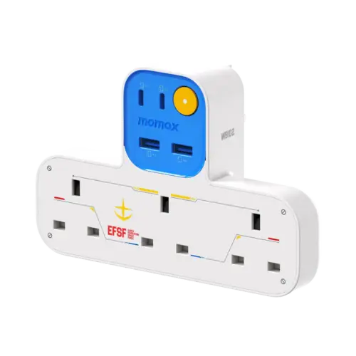 Dây nguồn mở rộng MOMAX US19UKGDW hình chữ T 1-Charge Work Flow có 3 ổ cắm, 2 cổng USB-A và 2 cổng USB-C - Phiên bản giới hạn - Hình ảnh 2