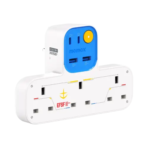 Dây nguồn mở rộng MOMAX US19UKGDW hình chữ T 1-Charge Work Flow có 3 ổ cắm, 2 cổng USB-A và 2 cổng USB-C - Phiên bản giới hạn - Hình ảnh 3