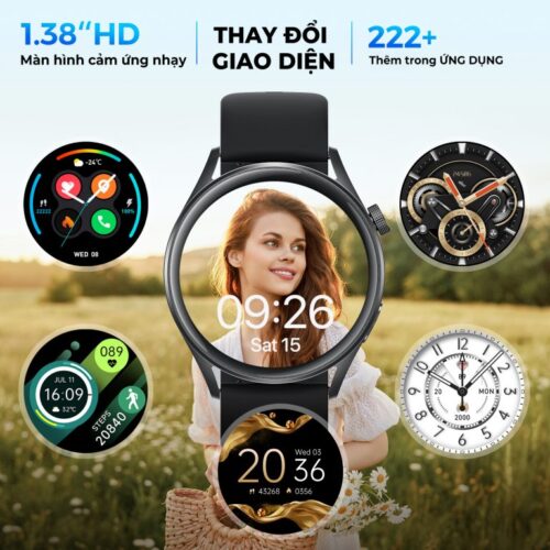 Đồng hồ thông minh SoundPEATS Watch 4, Màn hình 1.38", Bluetooth 5.2, Pin 7 ngày, IP68, 109+ chế độ thể thao, Theo dõi sức khỏe - Hình ảnh 6