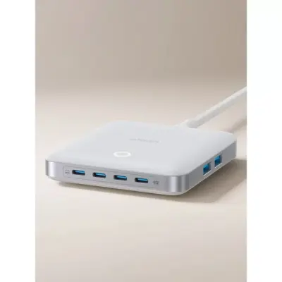 Sạc Để Bàn 6 Cổng Anker Nano 130W - A2155 - Dọn dẹp không gian làm việc và tối ưu hóa năng lượng với sạc để bàn Anker Nano 130W <strong>A2155</strong>. Đây là giải pháp 6 trong 1 mạnh mẽ, kết hợp 2 ổ cắm AC, 2 cổng USB-C và 2 cổng USB-A trong một thiết kế siêu nhỏ gọn. Với tổng công suất 130W, thiết bị dễ dàng sạc nhanh đồng thời cho laptop, điện thoại, máy tính bảng và nhiều phụ kiện khác. Công nghệ GaN và ActiveShield™ 2.0 đảm bảo hiệu suất vượt trội, mát mẻ và an toàn tuyệt đối cho mọi thiết bị của bạn. Sạc Anker <strong>A2155</strong> là lựa chọn hoàn hảo để thay thế các ổ cắm cồng kềnh, mang lại sự ngăn nắp và hiệu quả cho góc làm việc. Sở hữu ngay sản phẩm chính hãng tại Taynamtech.vn