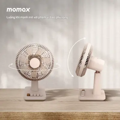 Quạt mini không dây để bàn MOMAX IF20L2 1°Pod siêu êm - Tận hưởng luồng gió mát mẻ tập trung ngay trên bàn làm việc, đầu giường hay bất cứ đâu bạn cần với <strong>Quạt mini không dây để bàn MOMAX IF20L2 1°Pod</strong>. Thiết kế không dây tiện lợi cùng kích thước siêu nhỏ gọn giúp bạn dễ dàng đặt <strong>MOMAX IF20L2 1°Pod</strong> ở mọi không gian. Hoạt động siêu êm ái, không gây tiếng ồn làm phiền, lý tưởng khi làm việc, học tập hay ngủ. Pin dung lượng lớn cho thời gian sử dụng dài. Với nhiều mức tốc độ gió, <strong>Quạt mini không dây MOMAX IF20L2 1°Pod</strong> mang đến sự thoải mái, mát mẻ và yên tĩnh.