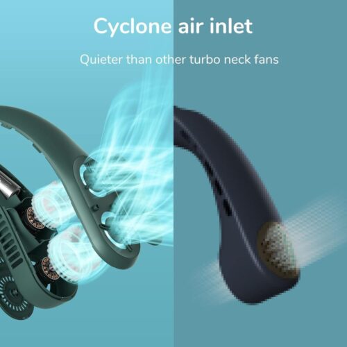 Quạt Đeo Cổ Không Cánh JISULIFE FA12R - Công Nghệ Tuabin Đôi, Pin 4000mAh Dùng 7H, 3 Tốc Độ Gió Mát Lạnh Tức Thì - Hàng Chính Hãng - Hình ảnh 4