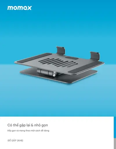 Giá đỡ máy tính bảng xoay gấp MOMAX KH8 - Nâng tầm trải nghiệm sử dụng máy tính bảng của bạn với <strong>Giá đỡ máy tính bảng xoay gấp MOMAX KH8</strong>. Thiết kế đa năng cho phép xoay 360 độ và gấp gọn tiện lợi, giúp bạn thoải mái xem phim, làm việc, học online hay gọi video rảnh tay. <strong>MOMAX KH8</strong> được chế tạo từ vật liệu bền bỉ, mang lại sự ổn định và chắc chắn cho thiết bị của bạn. Điều chỉnh góc nhìn dễ dàng để có tư thế thoải mái nhất, giảm mỏi cổ và lưng. <strong>Giá đỡ MOMAX KH8</strong> là phụ kiện hoàn hảo cho mọi không gian, từ bàn làm việc đến nhà bếp hay khi di chuyển.