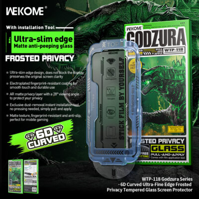 Kính Cường Lực Godzura WTP-118 Chống Nhìn Trộm, Trong Suốt, Chống Bám Vân Tay - <p dir="ltr" data-pm-slice="1 1 []">Kính cường lực Godzura <strong>WTP-118</strong>, siêu mỏng 0.26mm, cong 6D, khung tự dán, chống nhìn trộm 28°, phủ nano chống bám vân tay, dầu, nước. Độ cứng 9H, bảo vệ màn hình khỏi va đập, trầy xước. Dán dễ, cảm ứng mượt. Lý tưởng cho iPhone, đảm bảo riêng tư, thẩm mỹ.</p>