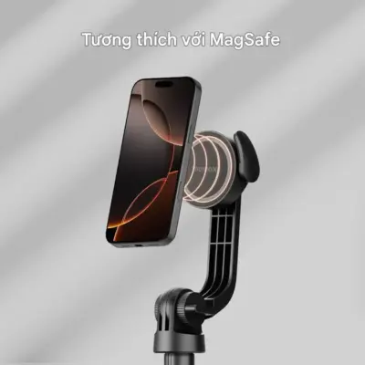 Gậy tự sướng ba chân từ tính MOMAX KM17D Snap Pole có điều khiển từ xa không dây - Ghi lại mọi khoảnh khắc đáng nhớ một cách dễ dàng và chuyên nghiệp với <strong>Gậy tự sướng ba chân từ tính MOMAX KM17D</strong> Snap Pole. Kết hợp chức năng gậy tự sướng, chân máy tripod ổn định và khả năng gắn điện thoại từ tính tiện lợi (tương thích MagSafe). <strong>MOMAX KM17D</strong> giúp bạn chụp ảnh nhóm, quay video, livestream rảnh tay từ nhiều góc độ. Điều khiển từ xa không dây đi kèm cho phép chụp ảnh/quay video từ xa. Thiết kế gọn nhẹ, có thể gập lại tiện lợi để mang theo. Với <strong>MOMAX KM17D</strong>, việc sáng tạo nội dung và lưu giữ kỷ niệm trở nên đơn giản và linh hoạt hơn bao giờ hết.
