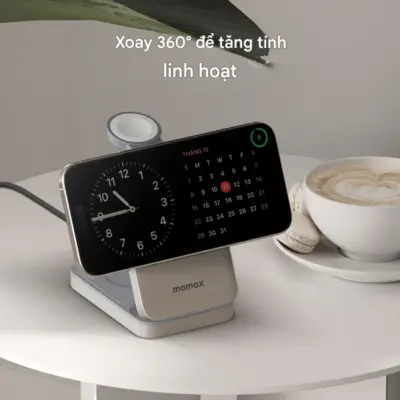 Đế sạc không dây từ tính MOMAX UD36L 1-Charge Q.Port 3 trong 1 Qi2 15W có thể gập lại - Đơn giản hóa việc sạc pin cho các thiết bị Apple của bạn với <strong>Đế sạc không dây từ tính MOMAX UD36L</strong> 1-Charge Q.Port 3 trong 1. Hỗ trợ chuẩn Qi2 mới nhất, <strong>MOMAX UD36L</strong> cho phép sạc nhanh 15W từ tính cho iPhone (tương thích MagSafe/Qi2), cùng lúc sạc cho Apple Watch và tai nghe AirPods có hộp sạc không dây. Thiết kế có thể gập lại tiện lợi, lý tưởng để mang theo khi du lịch hoặc để gọn trên bàn làm việc. An toàn, hiệu quả và đa năng, <strong>Đế sạc không dây MOMAX UD36L</strong> là trung tâm sạc không dây hoàn hảo cho hệ sinh thái Apple của bạn.