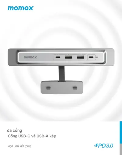Bộ chuyển đổi MOMAX CR6S mở rộng USB 4 cổng OneLink cho Tesla - Mở rộng khả năng kết nối USB trên chiếc Tesla của bạn với <strong>Bộ chuyển đổi MOMAX CR6S</strong> OneLink 4 cổng. Được thiết kế riêng cho Tesla Model 3 và Model Y (đời tương thích), <strong>MOMAX CR6S</strong> tích hợp liền mạch vào vị trí cổng USB trung tâm, biến 1 hoặc 2 cổng gốc thành 4 cổng đa năng. Sử dụng <strong>MOMAX CR6S</strong> để kết nối ổ cứng lưu trữ camera an ninh, sạc nhanh điện thoại, cắm USB nghe nhạc, hoặc kết nối các thiết bị ngoại vi khác. Thiết kế nhỏ gọn, thẩm mỹ, không dây rối rắm. <strong>Bộ chuyển đổi MOMAX CR6S</strong> là phụ kiện thiết yếu, tối ưu hóa trải nghiệm sử dụng Tesla của bạn.