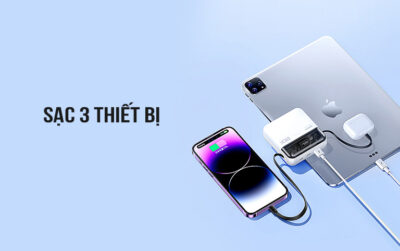 Pin Sạc Dự Phòng REMAX RPP-603, 20000mAh, Sạc Nhanh 22.5W, Tích Hợp Cáp Lightning/Type-C, Màn Hình LED - Pin sạc dự phòng REMAX <strong>RPP-603</strong> dung lượng 24000mAh, sạc nhanh QC 22.5W/PD 20W, tích hợp cáp Lightning/Type-C. Vỏ ABS+PC chống cháy, màn hình LED hiển thị phần trăm pin. Kích thước 96x88x34mm, trọng lượng 324g. 3 cổng ra, 2 cổng vào, sạc dòng thấp cho tai nghe. Bảo hành 12 tháng, lý tưởng du lịch, công việc.