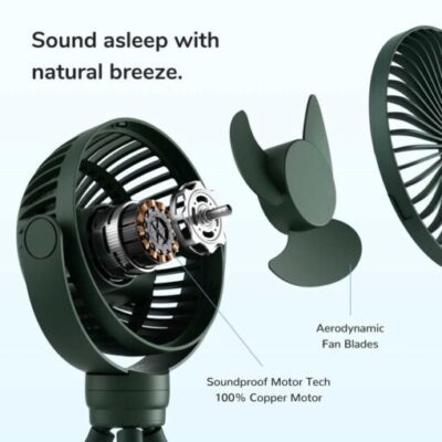 Quạt đặt trên xe đẩy Jisulife FA40A Mát 360 Độ , Pin 12 giờ - Giữ cho bé yêu luôn mát mẻ và dễ chịu trong mọi hành trình với quạt kẹp xe đẩy đa năng <strong>Jisulife FA40A</strong>. Được thiết kế với chân bạch tuộc linh hoạt, quạt dễ dàng bám chắc vào xe đẩy, nôi cũi, mang lại sự tiện lợi tối đa. Khả năng xoay 360° toàn diện giúp điều hướng làn gió êm ái đến mọi góc độ, bảo vệ bé khỏi cái nóng mà không thổi trực tiếp vào mặt. Với viên pin 4000mAh cho 12 giờ hoạt động, động cơ siêu yên tĩnh và lồng quạt an toàn tuyệt đối, <strong>Jisulife FA40A</strong> là lựa chọn hàng đầu của các bậc cha mẹ thông thái.