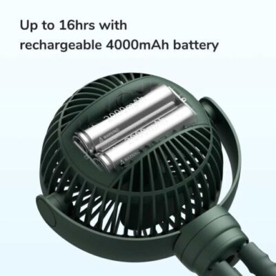 Quạt đặt trên xe đẩy Jisulife FA40A Mát 360 Độ , Pin 12 giờ - Giữ cho bé yêu luôn mát mẻ và dễ chịu trong mọi hành trình với quạt kẹp xe đẩy đa năng <strong>Jisulife FA40A</strong>. Được thiết kế với chân bạch tuộc linh hoạt, quạt dễ dàng bám chắc vào xe đẩy, nôi cũi, mang lại sự tiện lợi tối đa. Khả năng xoay 360° toàn diện giúp điều hướng làn gió êm ái đến mọi góc độ, bảo vệ bé khỏi cái nóng mà không thổi trực tiếp vào mặt. Với viên pin 4000mAh cho 12 giờ hoạt động, động cơ siêu yên tĩnh và lồng quạt an toàn tuyệt đối, <strong>Jisulife FA40A</strong> là lựa chọn hàng đầu của các bậc cha mẹ thông thái.
