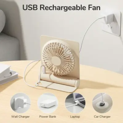 Quạt để bàn mini JISULIFE Life3 FA28 pin 4500mAh, 16 giờ - Nâng tầm không gian làm việc và nghỉ ngơi của bạn với quạt tích điện để bàn <strong>JISULIFE Life3 FA28</strong>. Là sự hòa quyện giữa thiết kế tối giản, hiện đại và công nghệ làm mát tiên tiến, sản phẩm này mang đến làn gió mát mẻ, êm ái cho mọi không gian. Với viên pin "khủng" 4500mAh cho thời gian hoạt động bền bỉ lên đến 16 giờ, bạn hoàn toàn tự do khỏi sự phụ thuộc vào ổ cắm. Động cơ không chổi than siêu êm cùng 4 tốc độ gió linh hoạt đảm bảo sự thoải mái tối đa mà không gây phiền nhiễu. <strong>JISULIFE Life3 FA28</strong> là sự đầu tư thông minh cho một mùa hè sảng khoái và hiệu suất làm việc cao hơn.