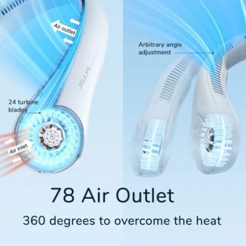 Quạt Đeo Cổ Không Cánh JISULIFE FA14 Siêu Mát 270 Độ - Pin 4000mAh Sử Dụng Lên Đến 16H Chính Hãng - Bảo Hành 12 Tháng - Hình ảnh 9