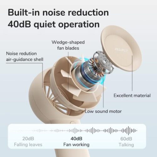 Quạt Cầm Tay Mini JISULIFE FA43 Siêu Mát - Sạc Nhanh - 4000mAh Sử Dụng 6H-12H Chính Hãng - Bảo Hành 12 Tháng - Hình ảnh 7