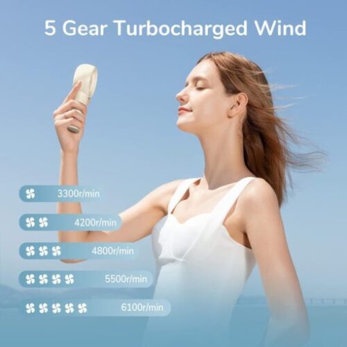 Quạt Cầm Tay Mini JISULIFE FA43 Siêu Mát - Sạc Nhanh - 4000mAh Sử Dụng 6H-12H Chính Hãng - Bảo Hành 12 Tháng - Hình ảnh 5