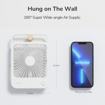 Quạt Để Bàn Tích Điện JISULIFE FA26A ABS Xoay 120 Độ - Pin 2000mAh Sử Dụng Lên Đến 6H Chính Hãng - Bảo Hành 12 Tháng - Không gian làm việc của bạn đang nóng bức và ngột ngạt? <strong>Quạt để bàn tích điện JISULIFE FA26A ABS</strong> chính là giải pháp làm mát cá nhân hoàn hảo. Với thiết kế nhỏ gọn, hiện đại, sản phẩm dễ dàng đặt ở bất kỳ đâu mà không chiếm diện tích. Điểm nổi bật là khả năng xoay tự động 120 độ, giúp luồng gió mát lan tỏa đều khắp không gian. Quạt có 4 cấp độ gió mạnh mẽ, pin 2000mAh cho thời gian sử dụng không dây lên đến 6 giờ. Dễ dàng vệ sinh, hoạt động êm ái, <strong>quạt để bàn tích điện JISULIFE FA26A ABS</strong> là người bạn đồng hành lý tưởng cho bàn làm việc, bàn học hay đầu giường của bạn.