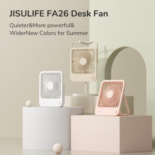 Quạt Để Bàn Tích Điện JISULIFE FA26 ABS Xoay 180 Độ - Pin 4500mAh Sử Dụng Lên Đến 15H Chính Hãng - Bảo Hành 12 Tháng - Hình ảnh 12