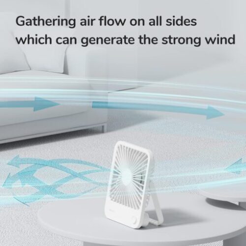Quạt Để Bàn Tích Điện JISULIFE FA26A ABS Xoay 120 Độ - Pin 2000mAh Sử Dụng Lên Đến 6H Chính Hãng - Bảo Hành 12 Tháng - Hình ảnh 9