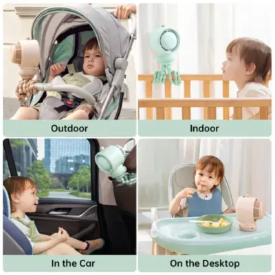 Quạt xe đẩy cho bé JisuLife Life 2 chân bạch tuộc, pin 4000mAh, 11.5 giờ - Mang lại sự thoải mái và an toàn tuyệt đối cho bé yêu trong mọi chuyến đi với quạt kẹp xe đẩy <strong>JisuLife Life 2</strong>. Với thiết kế chân bạch tuộc đa năng độc đáo, quạt có thể bám chắc vào mọi vị trí: xe đẩy, nôi cũi, ghế ô tô. Nan quạt siêu khít đảm bảo an toàn tối đa cho những ngón tay tò mò của bé. Viên pin 4000mAh cung cấp đến 11.5 giờ gió mát êm ái, giúp bé luôn dễ chịu suốt cả ngày dài. Bốn tốc độ gió linh hoạt cùng động cơ không chổi than siêu yên tĩnh, <strong>JisuLife Life 2</strong> chính là người vệ sĩ thầm lặng, bảo vệ bé khỏi cái nóng mùa hè.