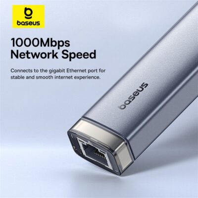 Thiết bị mở rộng hiệu Baseus UltraJoy Series 6-Port HUB AIR (TYPE-C TO 1 HDMI 4K@30HZ + 2 USB 3.0 + 1 USB 2.0 + 1 TYPE-C 3.0 + 1 PD) - Giải phóng sức mạnh kết nối của laptop với hub chuyển đổi <strong>Baseus UltraJoy Series 6-Port HUB AIR</strong>. Đây là giải pháp "tất cả trong một" dành cho người dùng MacBook và laptop Type-C, giúp bạn giải quyết triệt để tình trạng thiếu hụt cổng kết nối. Với 6 cổng chức năng: HDMI xuất hình ảnh 4K@30Hz sắc nét, 2 cổng USB 3.0 truyền dữ liệu nhanh, 1 cổng USB 2.0 ổn định cho phụ kiện và cổng sạc PD 100W mạnh mẽ. Thiết kế "Air" siêu mỏng nhẹ từ hợp kim nhôm cao cấp, <strong>Baseus UltraJoy Series 6-Port HUB AIR</strong> không chỉ bền bỉ mà còn vô cùng di động, là người bạn đồng hành lý tưởng cho công việc và giải trí mọi lúc mọi nơi.