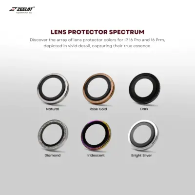 Miếng Dán Cường Lực Camera ZEELOT PIshield cho iPhone 16/16 Plus/16 Pro/16 Pro Max - Miếng dán cường lực camera ZEELOT PIshield cho iPhone 16/16 Plus/16 Pro/16 Pro Max, kính Sapphire độ cứng 9H, viền Titanium chống va đập. Công nghệ PIshield chống trầy, chống vân tay, độ trong suốt 99.9%, không ảnh hưởng chất lượng ảnh. Chính hãng Singapore, bảo hành 30 ngày, dễ dán, bảo vệ camera tối ưu.