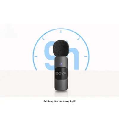 Micro Thu Âm Không Dây BOYA BY-V1 FB193 Chính Hãng - Micro Không Dây <strong>BOYA BY-V1 FB193</strong> siêu gọn (6g), thu âm đa hướng 360°, chống ồn một nút nhấn. Tương thích iPhone 14 Pro Max trở xuống qua Lightning. Pin 9 giờ, phạm vi 50m, chất lượng 48kHz/16bit. Lý tưởng cho vlog, livestream, TikTok trên iPhone.