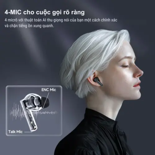 Tai nghe True Wireless QCY MeloBuds Neo, LED Hiển Thị Pin, Bluetooth 5.3, 24H Playtime, 68ms Low Latency - Hình ảnh 5