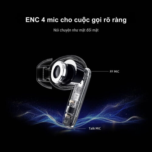 Tai nghe Bluetooth QCY T13 ANC2 - Chống Ồn Chủ Động ANC 28dB, Chống Ồn Gió, Đàm Thoại 4-Mic ENC Rõ Nét, Chính Hãng - Hình ảnh 4