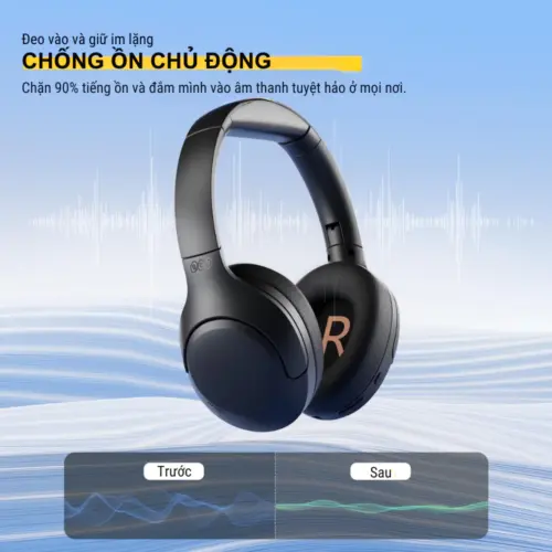 Tai nghe Over-Ear QCY H3 Lite ANC, Chống Ồn 90%, Driver 40mm, Bluetooth 5.3, Pin 60H - Hình ảnh 4