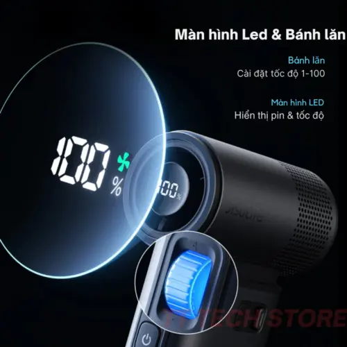 Quạt cầm tay Jisulife Handheld Fan Ultra 2, pin 9.000mAh, 100 mức gió, giảm ồn gấp 3 lần, cảm biến gió 17m/s - Hình ảnh 5