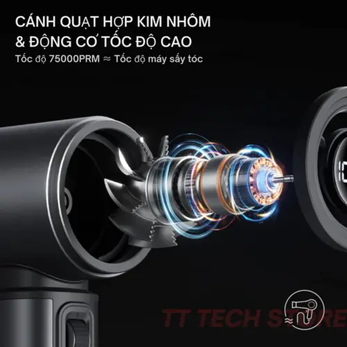 Quạt cầm tay Jisulife Handheld Fan Ultra 2, pin 9.000mAh, 100 mức gió, giảm ồn gấp 3 lần, cảm biến gió 17m/s - Hình ảnh 6