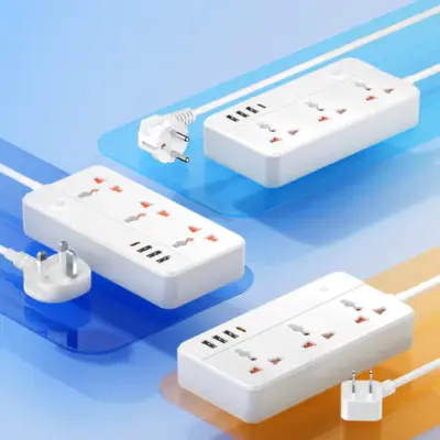 Ổ Cắm Điện REMAX RP-U153 Kiddy Series, Sạc Nhanh PD 20W, 3 USB-A, 1 USB-C, 3 Lỗ Cắm 2500W, Dây 1.5m - <p dir="ltr" data-pm-slice="1 1 []">Ổ cắm điện REMAX <strong>RP-U153</strong> Kiddy Series, công suất 2500W, sạc nhanh PD 20W với 3 cổng USB-A, 1 cổng USB-C. Dây dài 1.5m, vỏ ABS+PC chống cháy, 3 lỗ cắm đa năng. Tích hợp công tắc nguồn, đèn LED báo hiệu, bảo vệ an toàn 9 lớp. Bảo hành 12 tháng, lý tưởng gia đình, văn phòng, sạc 7 thiết bị cùng lúc.</p>