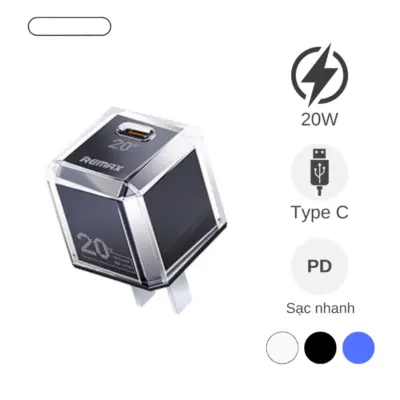 Củ Sạc Nhanh REMAX U136 Cry Series, 20W, Cổng Type-C, Tương Thích iPhone 14 Pro Max Trở Xuống, Bảo Hành 12 Tháng - <p dir="ltr" data-pm-slice="1 1 []">Củ sạc nhanh REMAX <strong>U136</strong> Cry Series, công suất 20W, cổng Type-C, hỗ trợ PD 3.0, sạc nhanh iPhone 14 Pro Max trở xuống (50% pin trong ~30 phút). Vỏ ABS+PC chống cháy, kích thước 56x43x27.5mm, trọng lượng 46g. Tích hợp chip bảo vệ an toàn, đạt chuẩn CE, FCC, RoHS. Bảo hành 12 tháng, lý tưởng cho du lịch, công việc.</p>