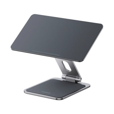 Giá đỡ Tablet hiệu Baseus MagStable Series Magnetic for Pad 12.9'' Space Grey - Nâng tầm trải nghiệm iPad của bạn lên một đẳng cấp hoàn toàn mới với giá đỡ từ tính <strong>Baseus MagStable Series Magnetic</strong>. Được thiết kế dành riêng cho iPad Pro/Air 12.9", sản phẩm biến chiếc tablet của bạn thành một màn hình desktop thanh lịch, chuyên nghiệp. Với lực hút nam châm cực mạnh, chỉ cần một chạm là iPad của bạn đã được giữ chắc chắn. Thân giá đỡ làm từ hợp kim nhôm nguyên khối, cùng khả năng xoay 360° và điều chỉnh góc nghiêng linh hoạt, mang đến tư thế làm việc công thái học hoàn hảo, chống mỏi cổ vai gáy. Hãy giải phóng tiềm năng của iPad và tạo ra một không gian làm việc tối giản, hiện đại với <strong>Baseus MagStable Series Magnetic</strong>.