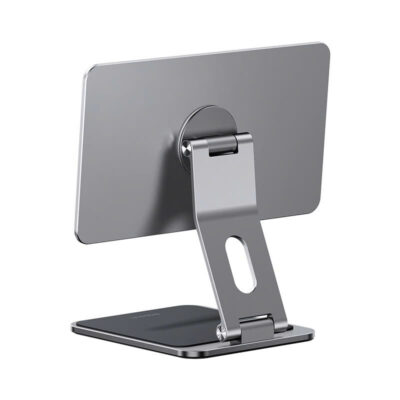 Giá đỡ Tablet hiệu Baseus MagStable Series Magnetic for Pad 12.9'' Space Grey - Nâng tầm trải nghiệm iPad của bạn lên một đẳng cấp hoàn toàn mới với giá đỡ từ tính <strong>Baseus MagStable Series Magnetic</strong>. Được thiết kế dành riêng cho iPad Pro/Air 12.9", sản phẩm biến chiếc tablet của bạn thành một màn hình desktop thanh lịch, chuyên nghiệp. Với lực hút nam châm cực mạnh, chỉ cần một chạm là iPad của bạn đã được giữ chắc chắn. Thân giá đỡ làm từ hợp kim nhôm nguyên khối, cùng khả năng xoay 360° và điều chỉnh góc nghiêng linh hoạt, mang đến tư thế làm việc công thái học hoàn hảo, chống mỏi cổ vai gáy. Hãy giải phóng tiềm năng của iPad và tạo ra một không gian làm việc tối giản, hiện đại với <strong>Baseus MagStable Series Magnetic</strong>.
