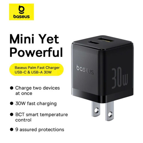 Sạc nhanh hiệu Baseus Palm C+U 30W US - Hình ảnh 6