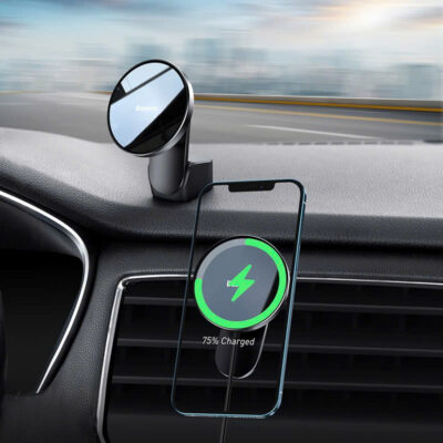 Giá Đỡ Sạc Không Dây Ô Tô Baseus Big Energy - Hít Từ Tính Cực Mạnh, Sạc Nhanh 15W, Cho iPhone & Android - Trải nghiệm sự tiện lợi và sức mạnh từ tính vượt trội với giá đỡ sạc không dây <strong>Baseus Big Energy</strong>. Với lực hút nam châm N52 cực mạnh, sản phẩm giữ chặt điện thoại của bạn một cách ổn định trên mọi cung đường, loại bỏ hoàn toàn tình trạng rung lắc, rơi rớt. Tận hưởng tốc độ sạc nhanh không dây 15W, giúp nạp đầy năng lượng cho thiết bị trong suốt hành trình. Thiết kế tối giản, sang trọng với vòng đèn LED tinh tế, cùng khả năng xoay 360 độ linh hoạt, <strong>Baseus Big Energy</strong> không chỉ là một phụ kiện tiện ích mà còn là một điểm nhấn đẳng cấp cho nội thất xe hơi của bạn. Đây là người bạn đồng hành đáng tin cậy trên mọi nẻo đường.