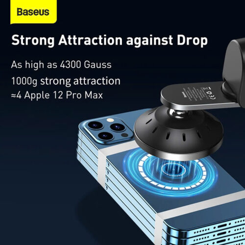 Giá Đỡ Sạc Không Dây Ô Tô Baseus Big Energy - Hít Từ Tính Cực Mạnh, Sạc Nhanh 15W, Cho iPhone & Android - Hình ảnh 14