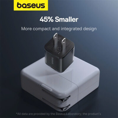 Sạc nhanh hiệu Baseus GaN5S 1C 30W US - Đừng để kích thước đánh lừa bạn! Củ sạc <strong>Baseus GaN5S 1C 30W US</strong> là một "gã khổng lồ" năng lượng trong một thân hình tí hon. Tích hợp công nghệ GaN5S tiên tiến nhất, sản phẩm mang đến công suất 30W mạnh mẽ, có khả năng sạc nhanh cho cả MacBook Air, iPad Pro và hỗ trợ sạc siêu nhanh cho Samsung. Với kích thước chỉ tương đương một đồng xu, đây là người bạn đồng hành lý tưởng cho những chuyến đi, giúp tiết kiệm không gian mà không hy sinh hiệu suất. An toàn, mạnh mẽ và siêu di động, <strong>Baseus GaN5S 1C 30W US</strong> là giải pháp sạc tối giản cho mọi tín đồ công nghệ.