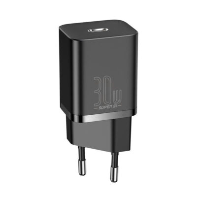 Sạc nhanh hiệu Baseus Super Si IC 30W EU - Trải nghiệm sức mạnh sạc nhanh vượt trội trong một thiết kế tối giản với <strong>Baseus Super Si IC 30W EU</strong>. Đây là giải pháp năng lượng "tất cả trong một", với công suất 30W mạnh mẽ có khả năng sạc nhanh cho cả MacBook Air, iPad Pro và điện thoại. Tích hợp công nghệ SuperSi tiên tiến, củ sạc có kích thước cực kỳ nhỏ gọn, lý tưởng cho việc di chuyển. Chip thông minh tự động nhận diện thiết bị và bảo vệ an toàn, chống quá nhiệt, quá dòng. Hãy nâng cấp trải nghiệm sạc của bạn và đơn giản hóa cuộc sống với củ sạc đa năng <strong>Baseus Super Si IC 30W EU</strong>.