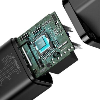 Sạc nhanh hiệu Baseus Super Si IC 30W EU - Trải nghiệm sức mạnh sạc nhanh vượt trội trong một thiết kế tối giản với <strong>Baseus Super Si IC 30W EU</strong>. Đây là giải pháp năng lượng "tất cả trong một", với công suất 30W mạnh mẽ có khả năng sạc nhanh cho cả MacBook Air, iPad Pro và điện thoại. Tích hợp công nghệ SuperSi tiên tiến, củ sạc có kích thước cực kỳ nhỏ gọn, lý tưởng cho việc di chuyển. Chip thông minh tự động nhận diện thiết bị và bảo vệ an toàn, chống quá nhiệt, quá dòng. Hãy nâng cấp trải nghiệm sạc của bạn và đơn giản hóa cuộc sống với củ sạc đa năng <strong>Baseus Super Si IC 30W EU</strong>.