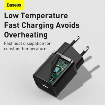 Sạc nhanh hiệu Baseus Super Si IC 30W EU - Trải nghiệm sức mạnh sạc nhanh vượt trội trong một thiết kế tối giản với <strong>Baseus Super Si IC 30W EU</strong>. Đây là giải pháp năng lượng "tất cả trong một", với công suất 30W mạnh mẽ có khả năng sạc nhanh cho cả MacBook Air, iPad Pro và điện thoại. Tích hợp công nghệ SuperSi tiên tiến, củ sạc có kích thước cực kỳ nhỏ gọn, lý tưởng cho việc di chuyển. Chip thông minh tự động nhận diện thiết bị và bảo vệ an toàn, chống quá nhiệt, quá dòng. Hãy nâng cấp trải nghiệm sạc của bạn và đơn giản hóa cuộc sống với củ sạc đa năng <strong>Baseus Super Si IC 30W EU</strong>.