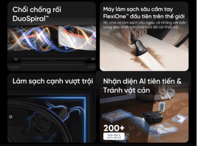 Robot Hút Bụi Lau Sàn Eufy Omni E28 - Giải phóng bạn khỏi công việc nhà với <strong>Robot hút bụi lau sàn eufy Omni E28</strong>, cỗ máy làm sạch tối thượng cho ngôi nhà hiện đại. Nổi bật với lực hút turbo không tưởng lên đến 20.000Pa, <strong>eufy Omni E28</strong> dễ dàng loại bỏ mọi bụi bẩn, lông thú cưng và mảnh vụn ẩn sâu trong thảm và các kẽ sàn. Sản phẩm đi kèm trạm Omni toàn năng tự động giặt, sấy khô giẻ lau, hút rác và bổ sung nước lau sàn, mang lại trải nghiệm rảnh tay tuyệt đối. Đặc biệt, trạm còn tích hợp máy làm sạch sâu cầm tay FlexiOne™ có thể tháo rời, giúp xử lý vết bẩn trên thảm, sofa một cách linh hoạt. Hãy để <strong>eufy Omni E28</strong> định nghĩa lại sự sạch sẽ cho không gian sống của bạn.