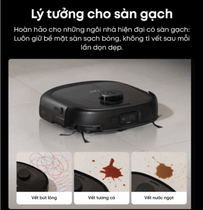 Robot Hút Bụi Lau Sàn Eufy Omni E28 - Giải phóng bạn khỏi công việc nhà với <strong>Robot hút bụi lau sàn eufy Omni E28</strong>, cỗ máy làm sạch tối thượng cho ngôi nhà hiện đại. Nổi bật với lực hút turbo không tưởng lên đến 20.000Pa, <strong>eufy Omni E28</strong> dễ dàng loại bỏ mọi bụi bẩn, lông thú cưng và mảnh vụn ẩn sâu trong thảm và các kẽ sàn. Sản phẩm đi kèm trạm Omni toàn năng tự động giặt, sấy khô giẻ lau, hút rác và bổ sung nước lau sàn, mang lại trải nghiệm rảnh tay tuyệt đối. Đặc biệt, trạm còn tích hợp máy làm sạch sâu cầm tay FlexiOne™ có thể tháo rời, giúp xử lý vết bẩn trên thảm, sofa một cách linh hoạt. Hãy để <strong>eufy Omni E28</strong> định nghĩa lại sự sạch sẽ cho không gian sống của bạn.