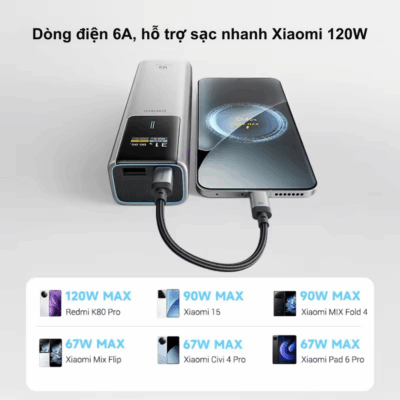 Cáp sạc Cuktech USB-C 6A 240W (15cm) - (CTC615S) - <p class="ng-star-inserted"><span class="ng-star-inserted">Giải phóng toàn bộ sức mạnh sạc của bạn với cáp </span><strong class="ng-star-inserted"><span class="ng-star-inserted">Cuktech USB-C 6A max 240W</span></strong><span class="ng-star-inserted"> (CTC615S). Được thiết kế đặc biệt với chiều dài siêu ngắn 15cm, đây là sợi cáp lý tưởng để kết nối pin dự phòng với các thiết bị di động mà không gây vướng víu. Tích hợp chuẩn sạc nhanh Power Delivery 3.1 Extended Power Range (EPR) mới nhất, sợi cáp này có thể chịu tải công suất lên đến 240W, sẵn sàng đáp ứng cho cả những thiết bị yêu cầu năng lượng cao nhất như laptop gaming hay MacBook Pro. Với chip E-Marker thông minh, lõi đồng dày và lớp vỏ bện nylon siêu bền, </span><strong class="ng-star-inserted"><span class="ng-star-inserted">Cuktech USB-C 6A max 240W</span></strong><span class="ng-star-inserted"> đảm bảo một quá trình sạc vừa nhanh chóng, vừa an toàn và ổn định tuyệt đối.</span></p>