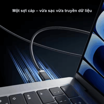 Cáp sạc Magnetic Cuktech No.6 OLED C to C 240W (CMC615P) - Trải nghiệm sự đột phá trong công nghệ cáp sạc với <strong>Cáp Magnetic Cuktech No.6</strong> OLED 240W (CMC615P). Đây không chỉ là một sợi cáp, mà là một thiết bị thông minh với màn hình OLED tích hợp, hiển thị công suất sạc theo thời gian thực. Thiết kế từ tính độc đáo cho phép bạn cuộn gọn và cất giữ cáp một cách ngăn nắp chỉ trong nháy mắt. Hỗ trợ chuẩn sạc PD3.1 EPR mạnh mẽ nhất với công suất lên đến 240W, sợi cáp này sẵn sàng nạp năng lượng cho mọi thiết bị từ MacBook, laptop gaming đến các smartphone cao cấp nhất. Với <strong>Cáp Magnetic Cuktech No.6</strong>, quá trình sạc của bạn sẽ trở nên trực quan, gọn gàng và mạnh mẽ hơn bao giờ hết.