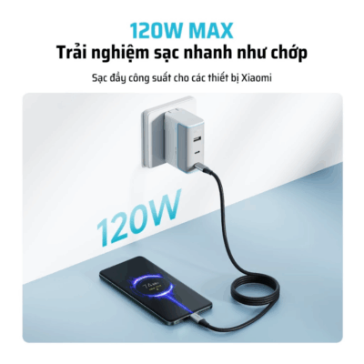 Cáp sạc Cuktech C to C 6A 240W từ tính (CMC610) -
