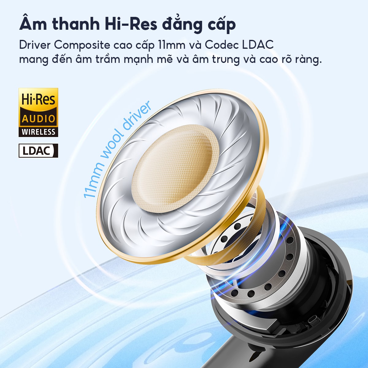 Tai nghe Bluetooth Earfun Air 2 NC Tai nghe Bluetooth Earfun Air 2 NC - Loại bỏ mọi phiền nhiễu và đắm chìm trong thế giới âm thanh của riêng bạn với tai nghe <strong>Earfun Air 2 NC</strong>. Tích hợp công nghệ chống ồn chủ động (ANC) Hybrid QuietSmart™ 2.0 hàng đầu, sản phẩm có khả năng loại bỏ hiệu quả tiếng ồn môi trường lên đến 43dB, mang lại không gian tĩnh lặng tuyệt đối. Chất lượng âm thanh đạt chuẩn Hi-Res Audio, kết hợp cùng hệ thống 6 micro chống ồn, đảm bảo âm nhạc sống động và cuộc gọi trong như pha lê. Với kết nối đa điểm thông minh, thời lượng pin bền bỉ và khả năng tùy chỉnh qua App, <strong>Earfun Air 2 NC</strong> là lựa chọn hoàn hảo để bạn tập trung làm việc và tận hưởng giải trí đỉnh cao.
