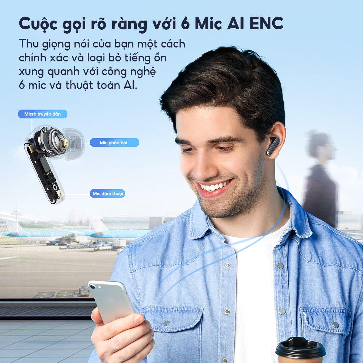 Tai nghe Bluetooth Earfun Air 2 NC Tai nghe Bluetooth Earfun Air 2 NC - Loại bỏ mọi phiền nhiễu và đắm chìm trong thế giới âm thanh của riêng bạn với tai nghe <strong>Earfun Air 2 NC</strong>. Tích hợp công nghệ chống ồn chủ động (ANC) Hybrid QuietSmart™ 2.0 hàng đầu, sản phẩm có khả năng loại bỏ hiệu quả tiếng ồn môi trường lên đến 43dB, mang lại không gian tĩnh lặng tuyệt đối. Chất lượng âm thanh đạt chuẩn Hi-Res Audio, kết hợp cùng hệ thống 6 micro chống ồn, đảm bảo âm nhạc sống động và cuộc gọi trong như pha lê. Với kết nối đa điểm thông minh, thời lượng pin bền bỉ và khả năng tùy chỉnh qua App, <strong>Earfun Air 2 NC</strong> là lựa chọn hoàn hảo để bạn tập trung làm việc và tận hưởng giải trí đỉnh cao.